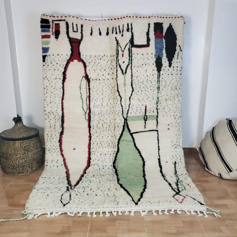 White Jabbar Marokkaans handgemaakt tapijt